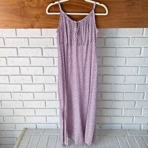 Old Navy Maxi Floral Cami with Slit Shift Dress, Lavender, SP